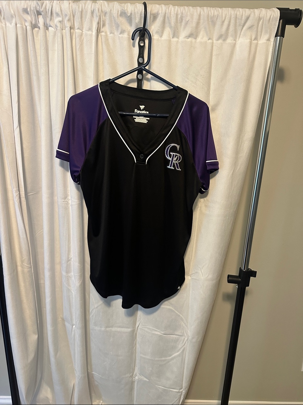 Fanatics Black and Purple Colorado Rockies Women's Jersey Top